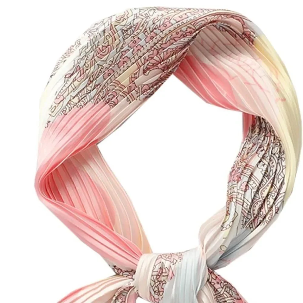Pleated Punk Floral Scarf